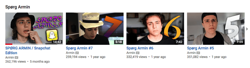 Youtube-stjernen involvere sine følgere med Spørg Armin