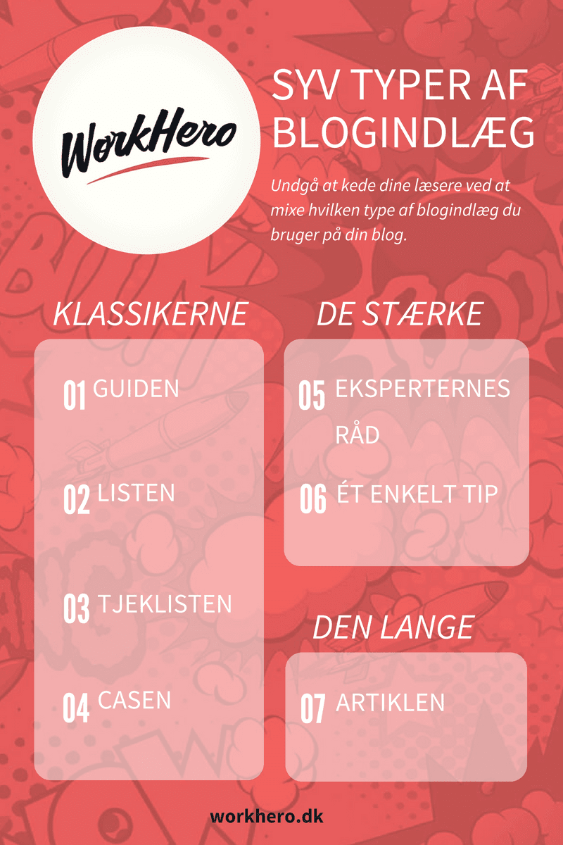 WorkHero's 7 typer af blogindlæg