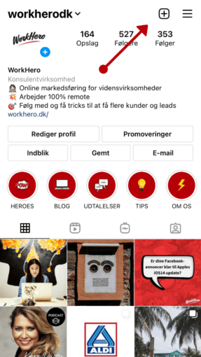 Opret din første Instagram Guide