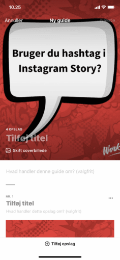 Opret din første Instagram Guide