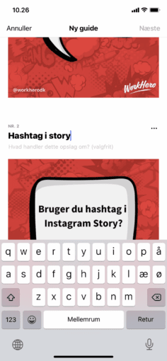 Opret din første Instagram Guide