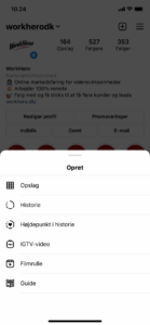 Opret din første Instagram Guide